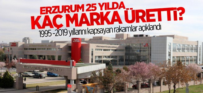 Erzurum 25 yılda bin 694 marka üretti