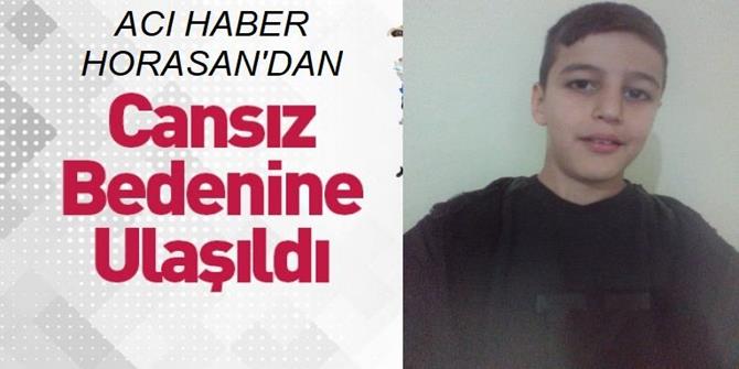 Horasan’da suya düşen çocuğun cansız bedenine ulaşıldı