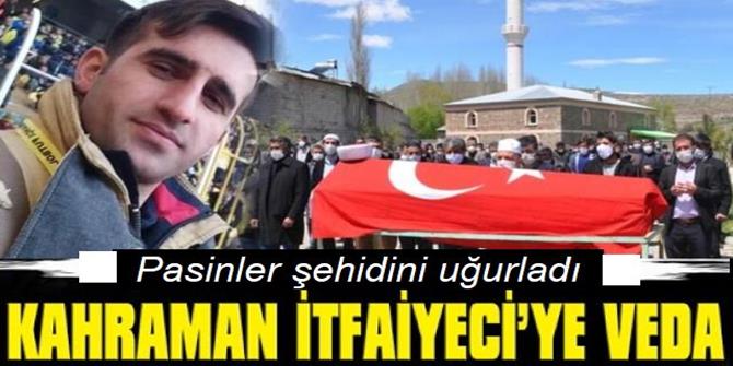 İtfaiye şehidi memleketi Erzurum’da son yolculuğuna uğurlandı