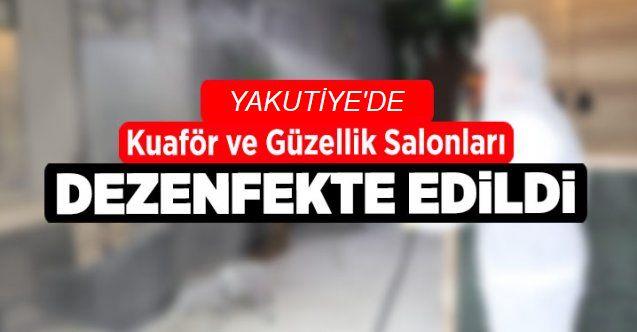 Yakutiye Belediyesi ekiplerince kuaför ve güzellik salonlarını dezenfekte edildi