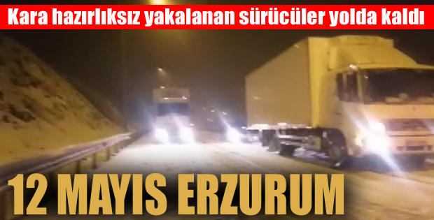 Kar’a hazırlıksız yakalanan sürücüler yolda kaldı