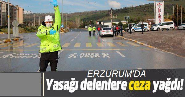 Erzurum'da Kovid-19 tedbirlerini ihlal eden 4 kişiye ceza