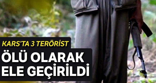 Kağızman'da 3 PKK'lı terörist ölü olarak ele geçirildi