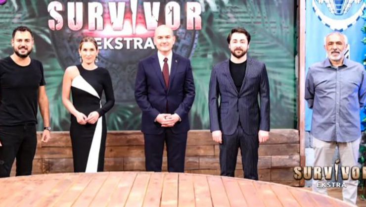 İçişleri Bakanı Süleyman Soylu'dan Survivor Extra'ya ziyaret