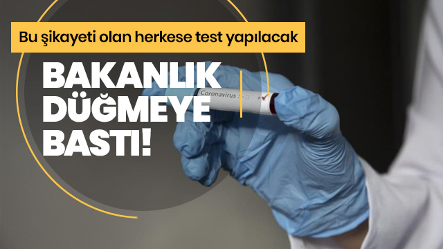 Üşüttüm diyene koronavirüs testi yapılacak!