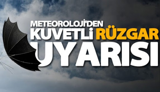 6 ilde kuvvetli rüzgar uyarısı