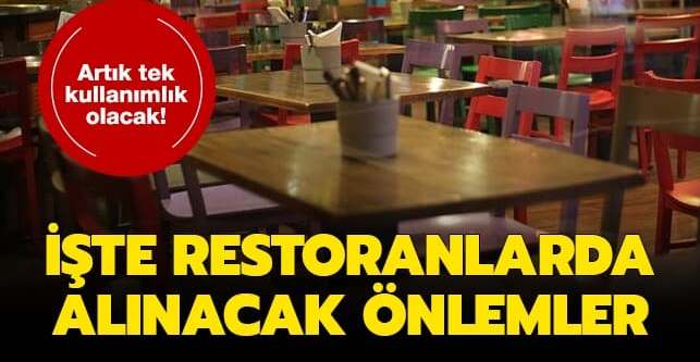 Koronavirüs sonrası restoranlarda yeni dönem başlıyor