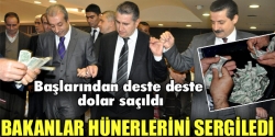 Düğünde dolarlar havada uçuştu