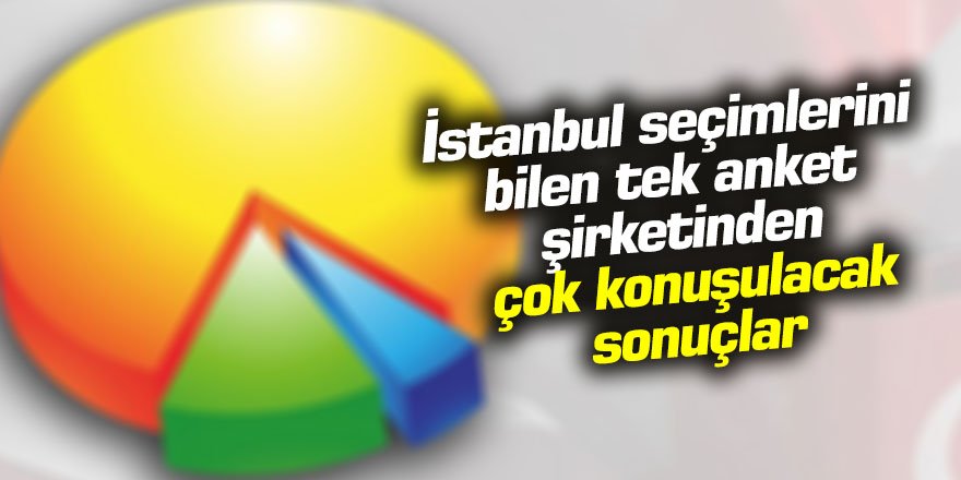 İstanbul seçimlerini bilen tek anket şirketinden çok konuşulacak sonuçlar
