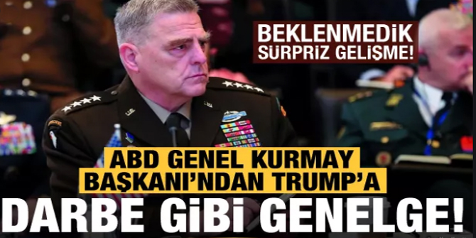 Trump'a bir darbe de Genelkurmay Başkanı'ndan