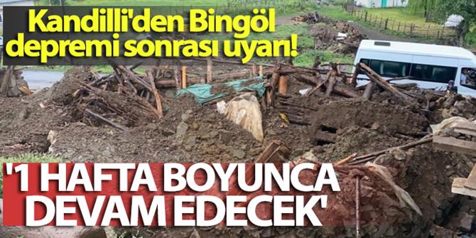 Özener: 'Artçı depremler 1 hafta boyunca devam edecek'