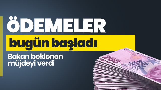 Bakan Pakdemirli açıkladı: Ödemeler bugün başlıyor