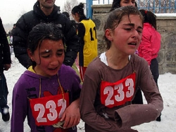Erzurum'da donduran yarış