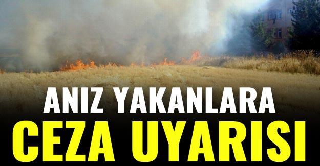 Anız yakanlara para cezası uygulanacak