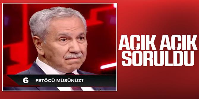 Bülent Arınç'a canlı yayınca 'FETÖ'cü müsünüz' sorusu