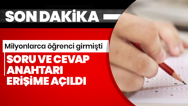 YKS soru kitapçıkları ve cevap anahtarları erişime açıldı