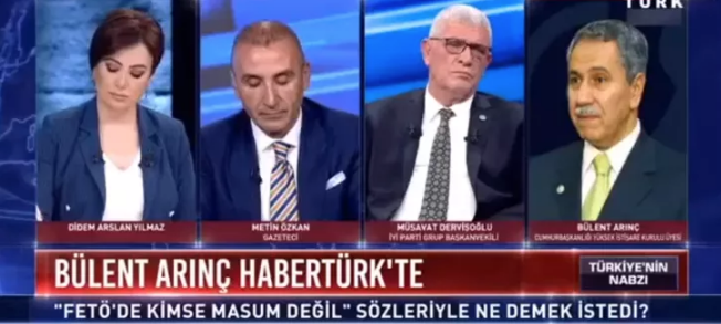 Bülent Arınç 'Tüm siyasetçiler FETÖ ile biraraya gelmiştir' dedi ve bir kişiyi dışarıda tuttu