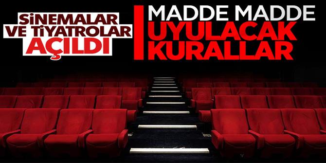 Tiyatro ve sinema salonları açılıyor