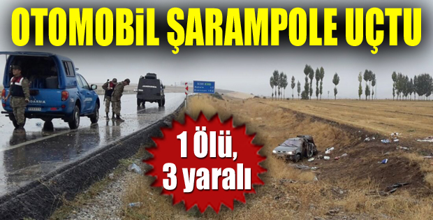 Erzurum'da otomobil şarampole uçtu: 1 ölü, 3 yaralı