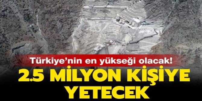 Yusufeli Barajı'nın gövde yüksekliğinde 214 metreye ulaşıldı