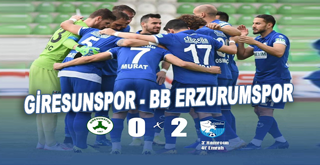 Giresunspor: 0 - BB Erzurumspor: 2