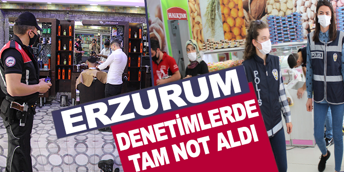 Erzurum denetimlerde tam not aldı