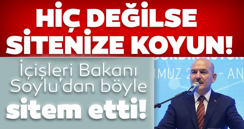 İçişleri Bakanı Süleyman Soylu Kadın STK'lara böyle sitem etti: