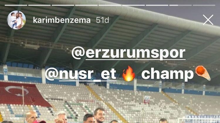 Benzema'dan Nusret göndermeli kutlama