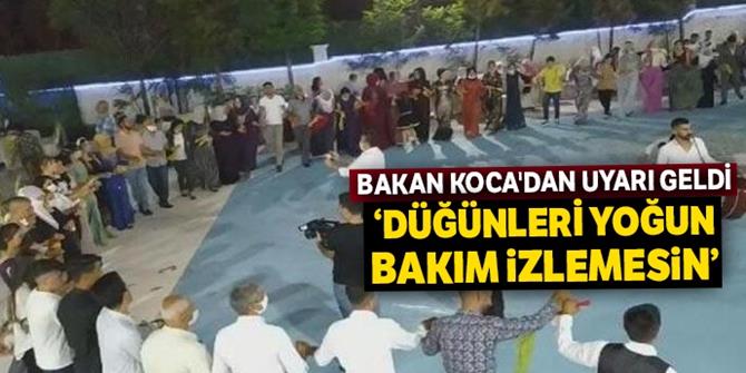 Bakan Koca'dan düğün uyarısı