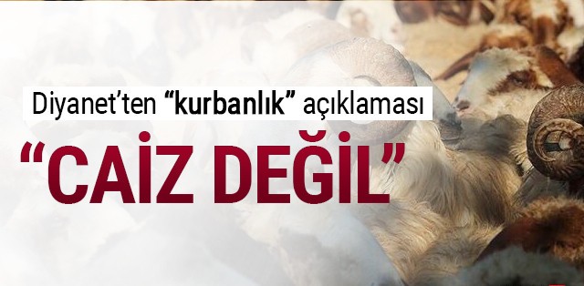 Diyanet'ten 'kurbanlık' uyarısı! Caiz değil