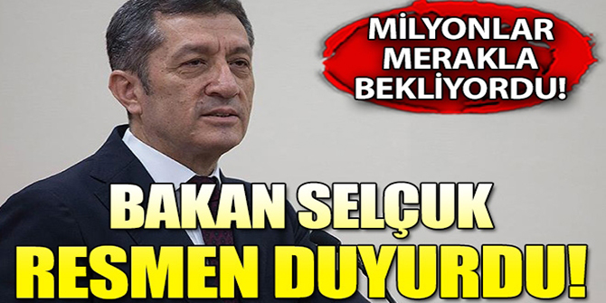 Milyonlar merak ediyordu! Okullar açılacak mı? Bakan Selçuk açıkladı...