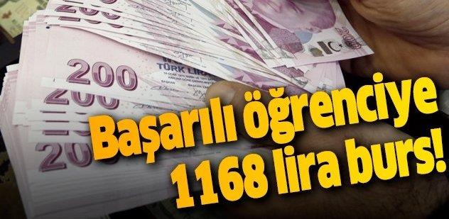 Başarılı öğrencilere 1.168 TL burs