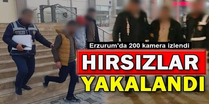 Erzurum'da hırsızlık zanlıları 200 kamera kaydı incelenerek yakalandı