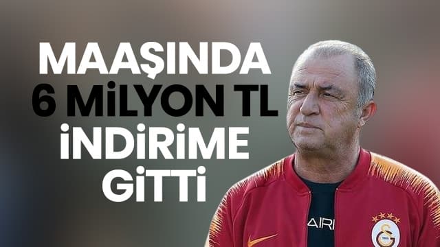 Yılda 18 milyon TL kazanan Fatih Terim, maaşında 3'te 1 indirime gitti