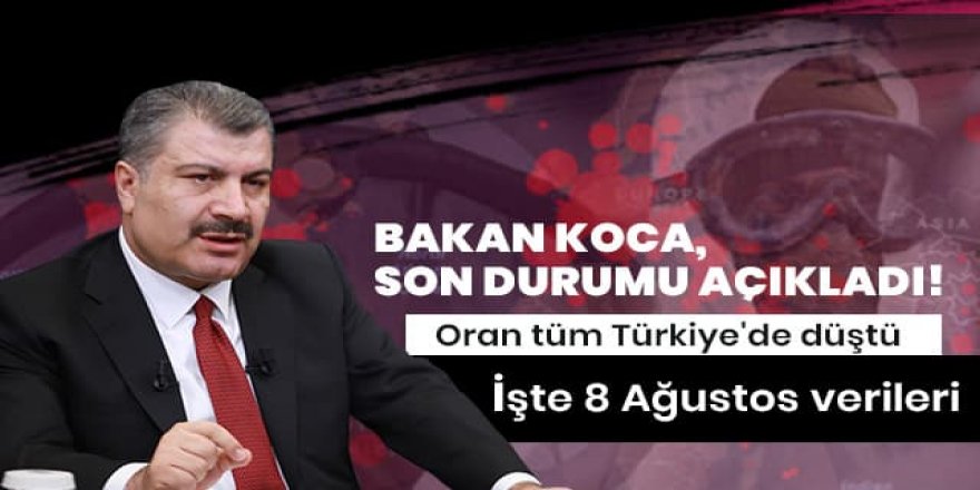 Bakan Koca koronavirüs vaka sayılarını açıkladı!