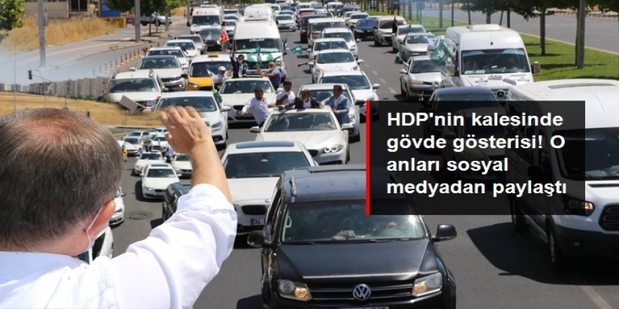 Davutoğlu'ndan HDP'nin kalesinde gövde gösterisi! O anları sosyal medyadan paylaştı