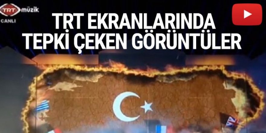 TRT ekranlarında tepki çeken görüntü