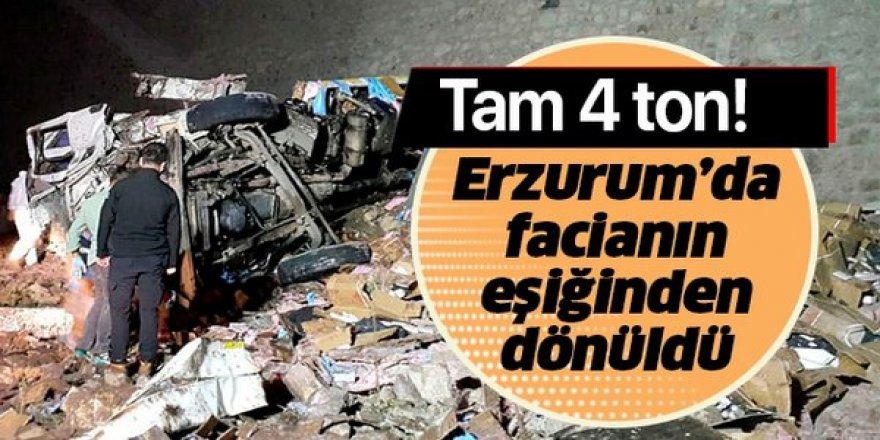Erzurum'da Patlayıcı yüklü kamyon devrildi: 2 ölü