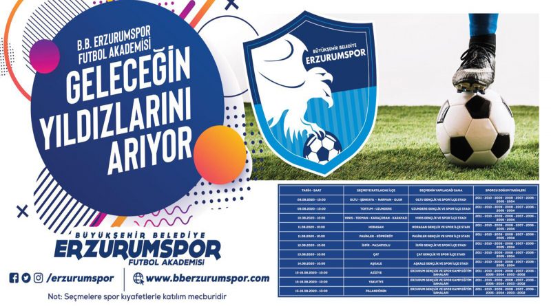 Erzurumspor, altyapı seçmeleri yaptı