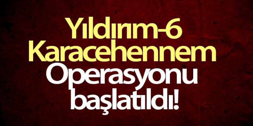 Bingöl'de Yıldırım-6 Karacehennem Operasyonu başlatıldı