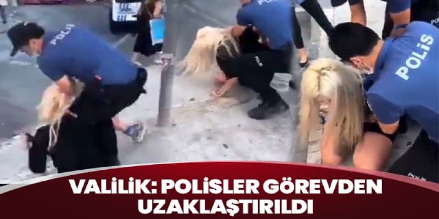 Bir kadını maske tartışması yüzünden gözaltına alan polisler görevden uzaklaştırıldı