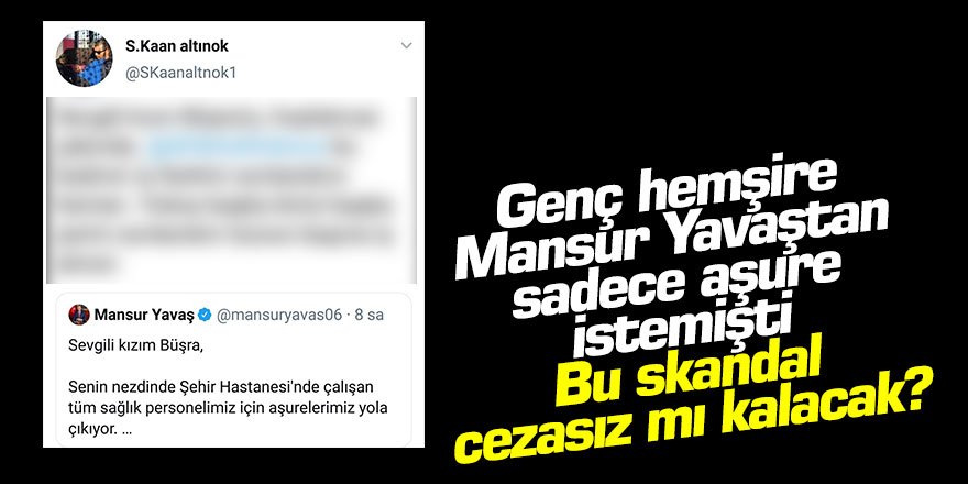 Genç hemşire Mansur Yavaş'tan sadece aşure istemişti! Bu skandal cezasız mı kalacak?