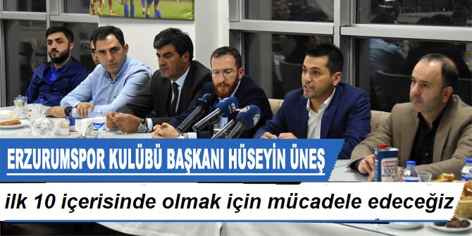 Hüseyin Üneş: "Ligde ilk 10 içerisinde olmak için mücadele edeceğiz"