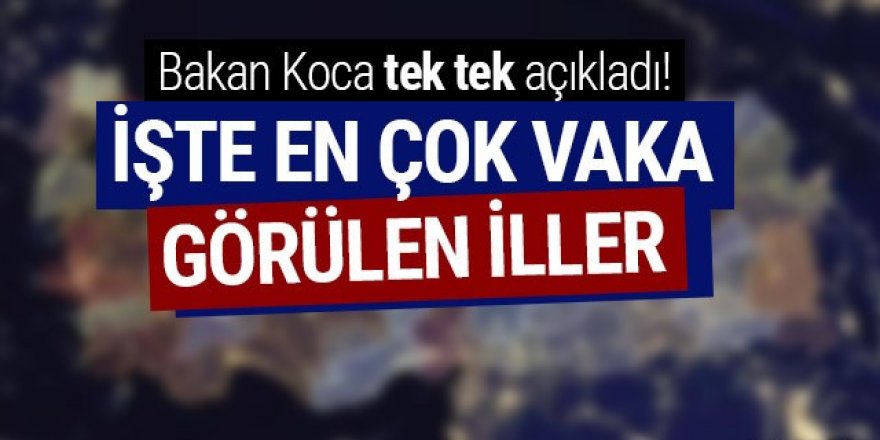 Bakan Koca yüksek riskli illeri açıkladı