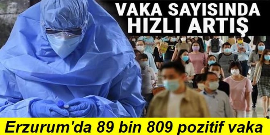 Erzurum'da korkutan sayı:  89 bin 809 pozitif vaka