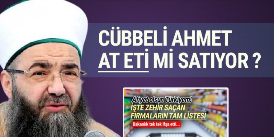 Cübbeli Ahmet ''at eti satıyor'' iddialarına bu yanıtı verdi