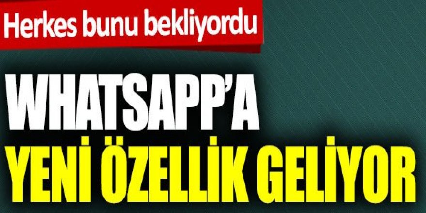 WhatsApp'a yeni özellik geliyor: Herkes bunu bekliyordu