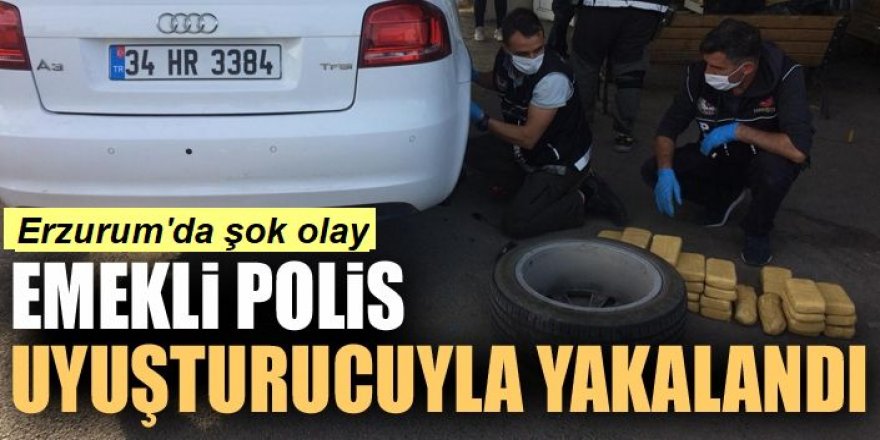 Emekli polis uyuşturucuyla yakalandı