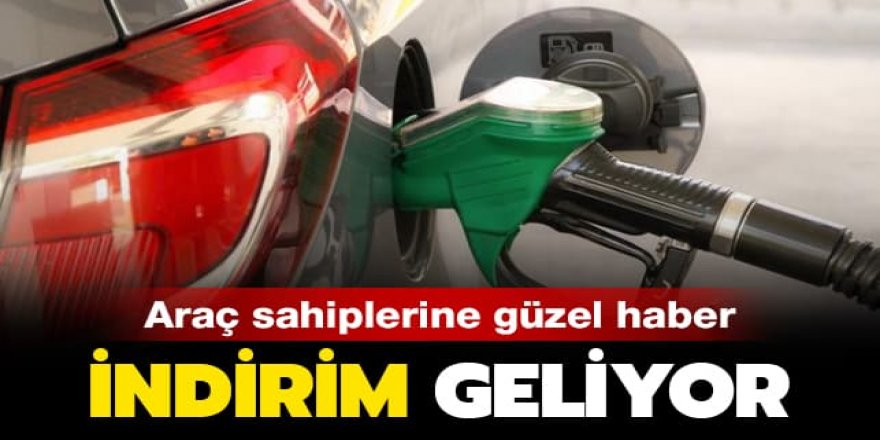 Bu gece yarısından itibaren benzine indirim geliyor