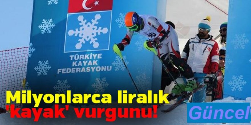 Bakanlığın açtığı ihaleyi alan firma, malzemeleri Kayak Federasyonu deposundan karşılamış…